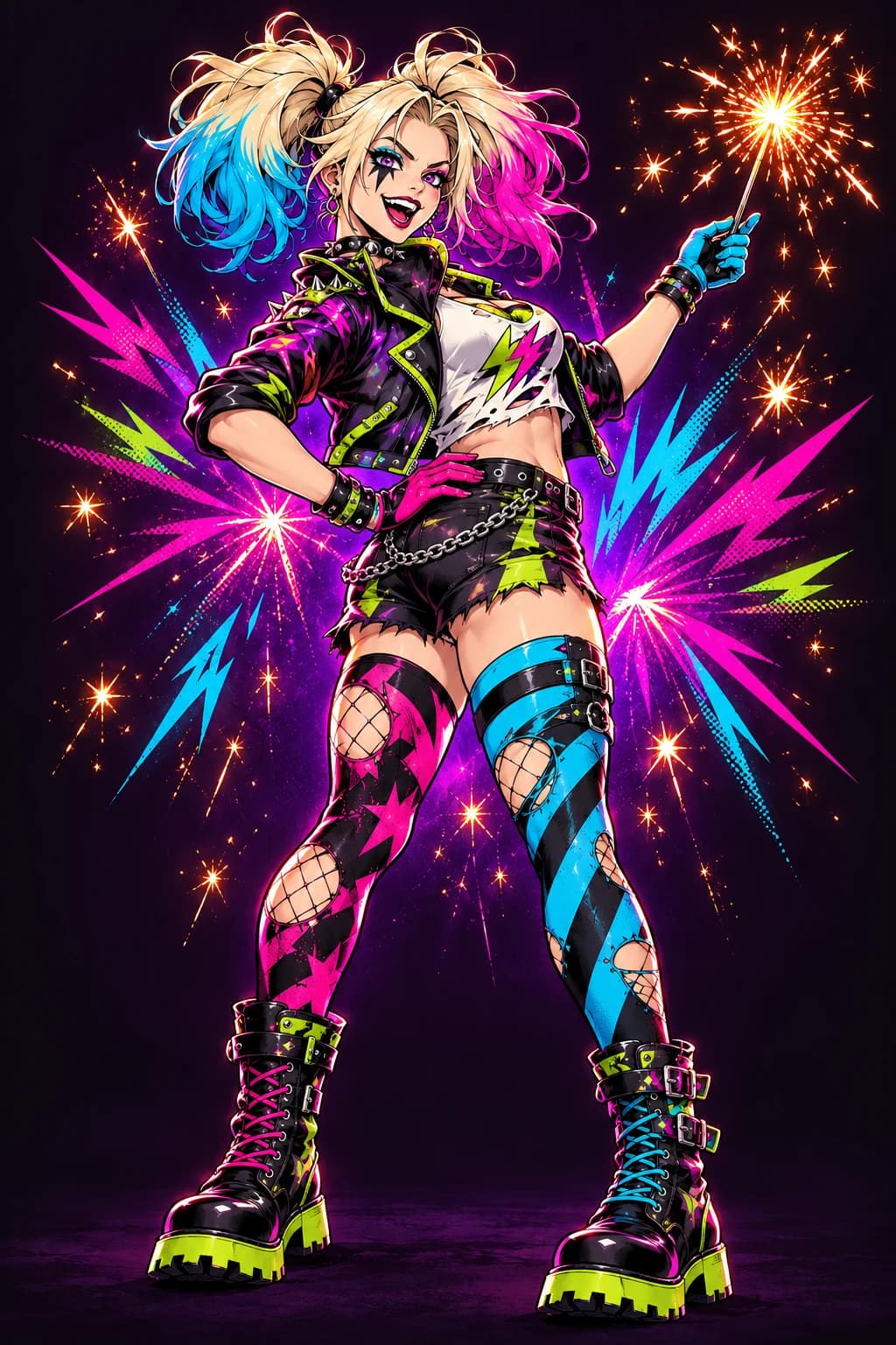 Ace Speed Fireworks female showwoman in a confident standing pose